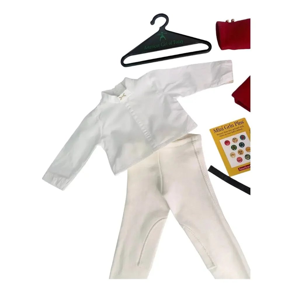 American Girl Doll Equestrian Outfit Horseback Riding Breeches Helmet Boots Top